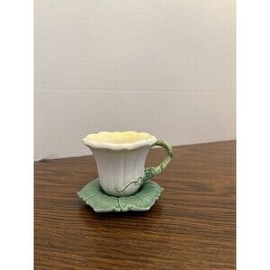 Russ Berrie Flower Demitasse Cup and Saucer Set